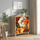 Skuffeskab GENNEP Liljemønster 66 x 36,5 x 75 cm Sonoma-eg