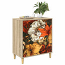 Skuffeskab GENNEP Liljemønster 66 x 36,5 x 75 cm Sonoma-eg