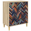 Skuffeskab OMMEN Geometrisk print 66 x 36,5 x 75 cm Sonoma-eg