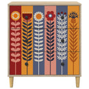 Skuffeskab ESSEN Solblomstprint 66 x 36,5 x 75 cm Sonoma-eg