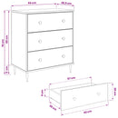 Skuffeskab GELEEN Smaragd geometrisk mønster 66 x 36,5 x 76 cm