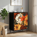 Skuffeskab GENNEP Liljemønster 66 x 36,5 x 76 cm Sort eg