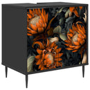 Badeværelsesskab LOCHEM Sort eg 60 x 40 x 61 cm Konstrueret træ