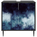 Badeværelsesskab RAALTE Sort eg 60 x 40 x 61 cm Konstrueret træ