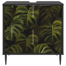Badeværelsesskab ELBURG Sort eg 60 x 40 x 61 cm Konstrueret træ