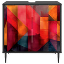 Badeværelsesskab HEESCH Sort eg 60 x 40 x 61 cm Konstrueret træ