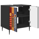 Badeværelsesskab ESSEN Sort eg 60 x 40 x 61 cm Konstrueret træ