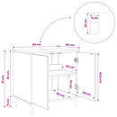Badeværelsesskab ESSEN Sort eg 60 x 40 x 61 cm Konstrueret træ