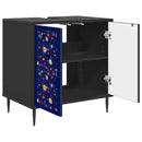 Badeværelsesskab MAINZ Sort eg 60 x 40 x 61 cm Konstrueret træ