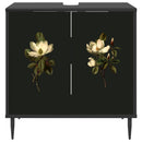 Badeværelsesskab BREMEN Sort eg 60 x 40 x 61 cm Konstrueret træ