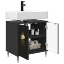 Badeværelsesskab BREMEN Sort eg 60 x 40 x 61 cm Konstrueret træ