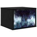 Vægmonteret natbord RAALTE Sort eg 36 x 33 x 25 cm