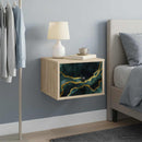 Vægmonteret natbord WIJHE 2 stk. Sonoma-eg 36 x 33 x 25 cm