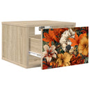 Vægmonteret natbord GENNEP 2 stk. Sonoma-eg 36 x 33 x 25 cm
