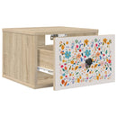 Vægmonteret natbord MAINZ 2 stk. Sonoma-eg 36 x 33 x 25 cm