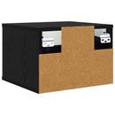 Vægmonteret natbord BREMEN 2 stk. Sort eg 36 x 33 x 25 cm