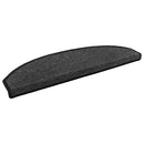 Selvklæbende Trappemåtter 15 stk. 80 x 24,5 x 3,5 cm Antracit