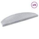 Selvklæbende Trappemåtter 15 stk. 80 x 24,5 x 3,5 cm Lysegrå