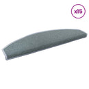 Selvklæbende Trappemåtter 15 stk. 80 x 24,5 x 3,5 cm Hav Blå