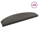 Selvklæbende Trappemåtter 15 stk. 80 x 24,5 x 3,5 cm Mørkegrå
