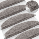 Selvklæbende Trappemåtter 15 stk. 80 x 24,5 x 3,5 cm Grå