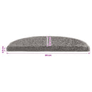 Selvklæbende Trappemåtter 15 stk. 80 x 24,5 x 3,5 cm Grå