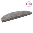 Selvklæbende Trappemåtter 15 stk. 80 x 24,5 x 3,5 cm Grå