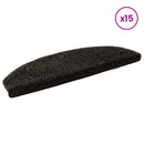 Selvklæbende Trappemåtter 15 stk. 80 x 24,5 x 3,5 cm Antracit