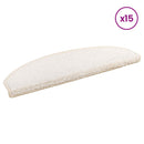 Selvklæbende Trappemåtter 15 stk. 80 x 24,5 x 3,5 cm Hvid