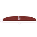 Selvklæbende Trappemåtter 15 stk. 80 x 25 x 3 cm Bordeaux Rød