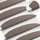 Selvklæbende Trappemåtter 15 stk. 80 x 24,5 x 3,5 cm Mokka