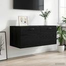 Vægskab Vægmonteret Sort eg 80 x 36,5 x 35 cm Konstrueret træ