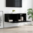 Vægskab Sort eg 100 x 36,5 x 35 cm Konstrueret træ