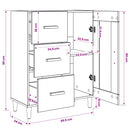 Sideboard Gammelt træ 69,5 x 34 x 90 cm Konstrueret træ