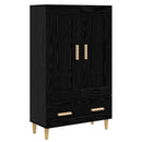 Highboard Sort eg 70 x 31 x 115 cm Konstrueret træ