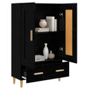 Highboard Sort eg 70 x 31 x 115 cm Konstrueret træ