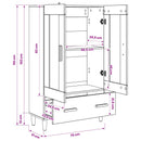 Highboard Sort eg 70 x 31 x 115 cm Konstrueret træ