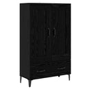 Highboard Sort eg 70 x 31 x 115 cm Konstrueret træ
