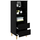 Highboard Sort eg 40 x 36 x 110 cm Konstrueret træ