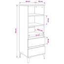 Highboard Gammelt træ 40 x 36 x 110 cm Konstrueret træ