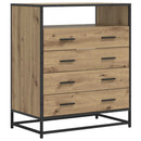 Skuffeskab 4-Skuffe Artisan-eg 70 x 41 x 83,5 cm