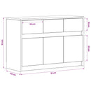 TV-skab 91 x 34 x 61 cm Sort eg Konstrueret træ