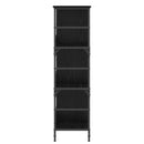 Bogreol 4 niveauer 78,5 x 33 x 117,5 cm metal PB Sort eg