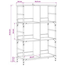 Bogreol 4 niveauer 78,5 x 33 x 117,5 cm metal PB Sort eg