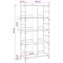 Bogreol 4 niveauer 78,5 x 33 x 153 cm metal PB Gammelt træ