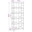 Bogreol 4 niveauer 78,5 x 33 x 188,5 cm metal PB Artisan-eg