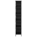 Bogreol 4 niveauer 78,5 x 33 x 188,5 cm metal PB Sort eg