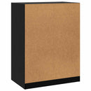 Garderobeskab med hylde Sort eg 77 x 48 x 102 cm PB