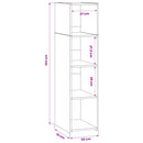 Highboard Artisan-eg 30 x 41 x 124 cm Konstrueret træ
