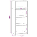 Highboard Gammelt træ 50 x 41 x 124 cm Konstrueret træ